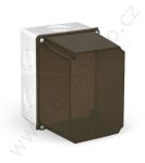 Rozvodná krabice Elcon IP65 - K4VT - bílá s kouřovými dvířky